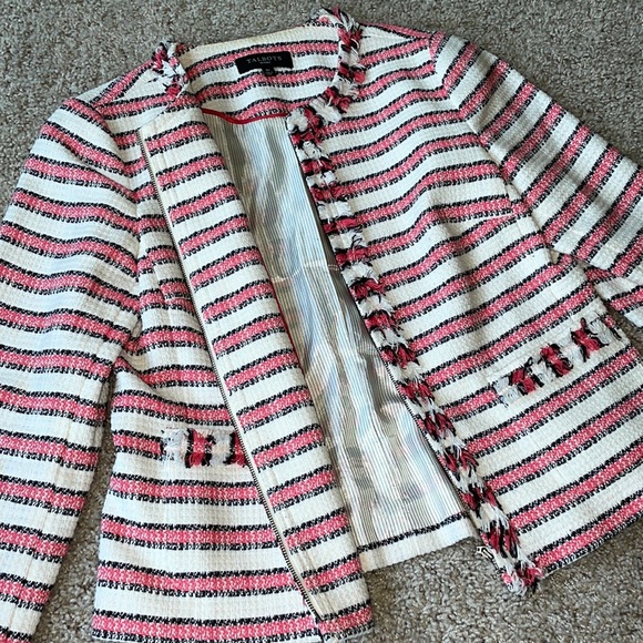 Talbots Petites twill blazer with full zip front - size 8p - Picture 3 of 8